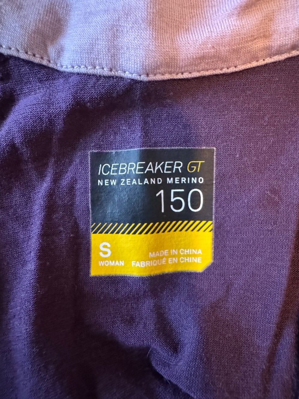 Icebreaker Purple Merino 150 Long Sleeve Top - Picture 3 of 4